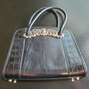 Brighton black leather tote